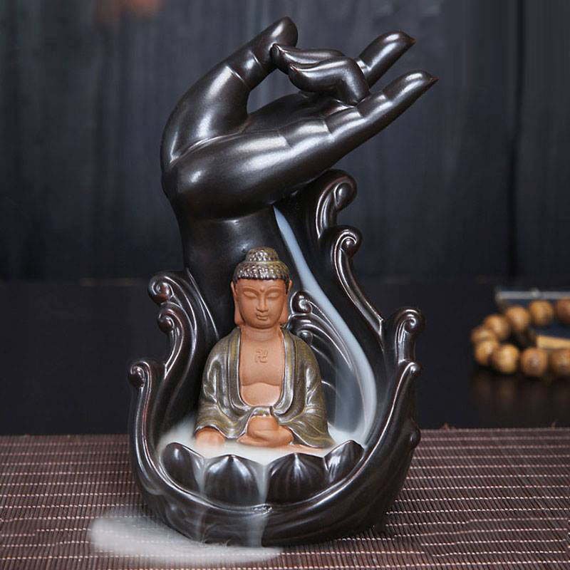 Thác khói trầm hương phật ngồi